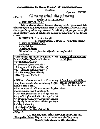 Giáo án Ngữ văn 7 - Tiết 133: Chương trình địa phương - Trịnh Thị Minh Khương