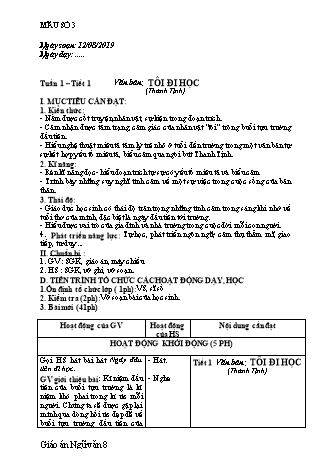 Giáo án Ngữ văn 8 - Tiết 1-15 - Năm học 2019-2020