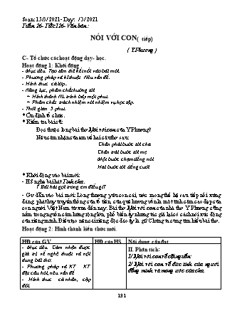 Giáo án Ngữ văn 9 theo CV417 - Tuần 26 - Năm học 2020-2021 - Trường THCS Đào Dương