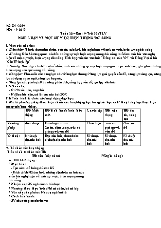 Giáo án Ngữ văn 9 - Tiết 99+100 - Năm học 2018-2019