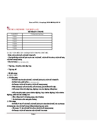 Giáo án phát triển năng lực Đại số 10 theo CV3280 - Chương trình cả năm - Năm học 2020-2021