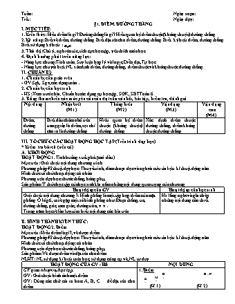 Giáo án phát triển năng lực Hình học 6 theo CV3280 - Chương 1