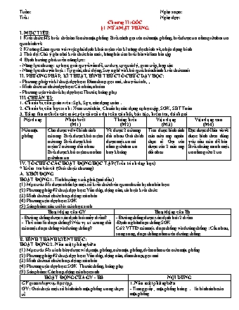 Giáo án phát triển năng lực Hình học 6 theo CV3280 - Chương 2