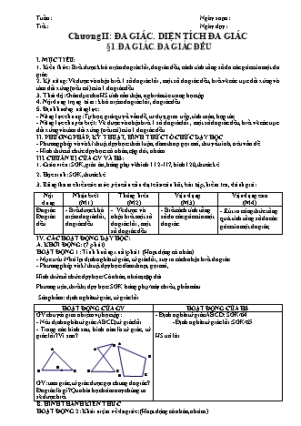 Giáo án phát triển năng lực Hình học 8 theo CV3280 - Chương 2