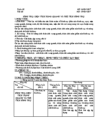 Giáo án phát triển năng lực Hình học 9 theo CV3280 - Chương 4 (Tiếp theo)