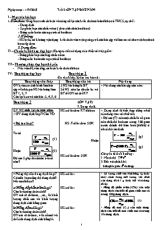 Giáo án phát triển năng lực Hóa học 10 theo CV3280 - Bài 1: Ôn tập đầu năm (Tiết 2) - Năm học 2018-2019