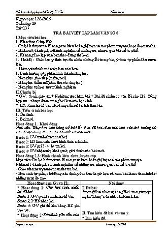 Giáo án phát triển năng lực Ngữ văn 9 theo CV3280 - Tuần 28 - Năm học 2018-2019