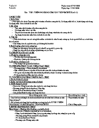 Giáo án phát triển năng lực Tin học 9 theo CV3280 - Tiết 39, Bài thực hành 7: Thêm màu sắc cho bài trình chiếu (Tiết 2) - Năm học 2019-2020