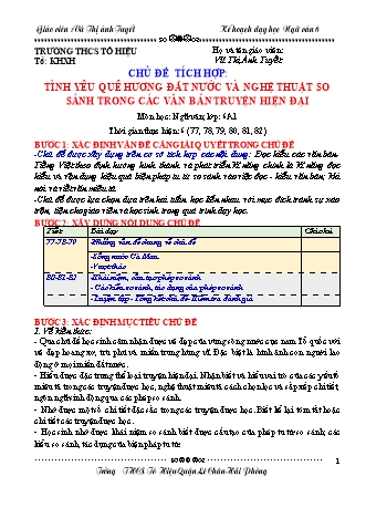 Gián án Ngữ văn 6 theo CV5512 - Chủ đề: Tình yêu quê hương đất nước và nghệ thuật so sánh trong các văn bản truyện hiện đại - Vũ Thị Ánh Tuyết