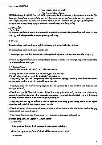 Giáo án Đại số Lớp 10 - Chương 2 - Chủ đề 2: Hàm số bậc nhất - Năm học 2019-2020