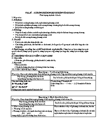 Giáo án Đại số Lớp 10 - Chương 3 - Chủ đề 1: Sự đồng biến, nghịch biến của hàm số - Lữ Thị Lê Thạnh