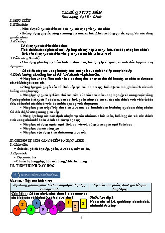 Giáo án Đại số Lớp 11 - Chương 2 - Chủ đề 1: Quy tắc đếm - Lê Thị Đoàn