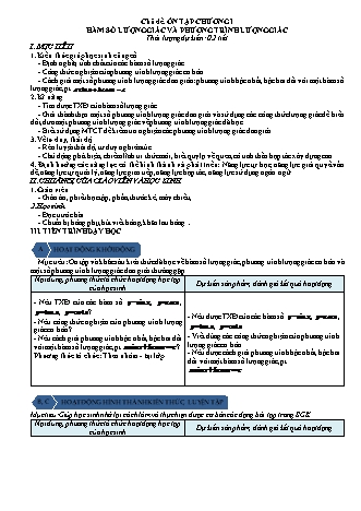 Giáo án Đại số Lớp 11 - Ôn tập chương 1 - Đào Thị Thương