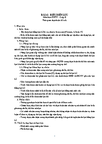 Giáo án Khoa học tự nhiên Lớp 6 Sách Kết nối tri thức với cuộc sống - Chương 8 - Bài 41: Biểu diễn lực