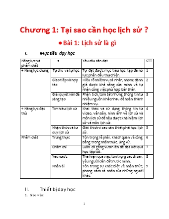 Giáo án môn Lịch sử 6 Sách Chân trời sáng tạo - Chương trình cả năm