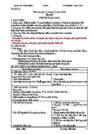 Giáo án phát triển năng lực Tổng hợp các môn Lớp 5 - Tuần 14 - Năm học 2018-2019