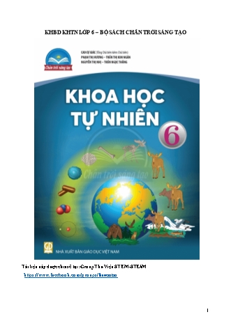 Kế hoạch bài dạy Khoa học tự nhiên Lớp 6 Sách Chân trời sáng tạo - Phần: Hóa học - Chủ đề 2: Các thể (trạng thái) của chất