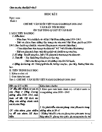 Giáo án dạy thêm Ngữ văn Lớp 8 - Chương trình cả năm