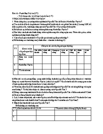 Giáo án Ngữ văn Lớp 8 - Bài 10: Văn bản Nước Đại Việt ta