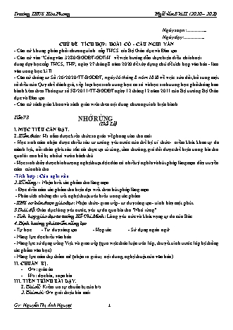 Giáo án Ngữ văn Lớp 8 - Chương trình học kì 2 - Năm học 2021-2022 - Nguyễn Thị Ánh Nguyệt