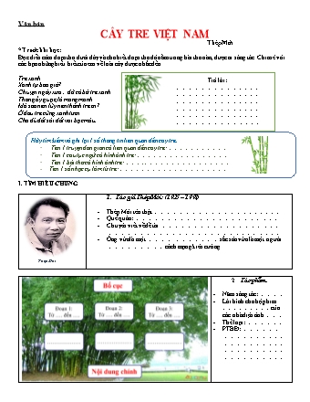 Phiếu học tập Ngữ văn Lớp 6 - Văn bản Cây tre Việt Nam