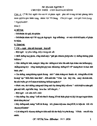 Tài liệu dạy thêm Ngữ văn Lớp 9 - Chương trình cả năm