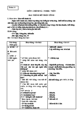 Giáo án Chính tả 3 - Tuần 11