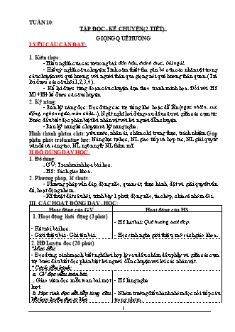 Giáo án điện tử Lớp 3 (Công văn 2345) - Tuần 10