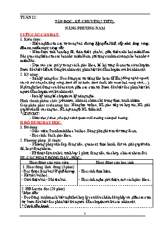 Giáo án điện tử Lớp 3 (Công văn 2345) - Tuần 12