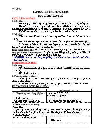 Giáo án điện tử Lớp 3 (Công văn 2345) - Tuần 14