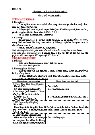 Giáo án điện tử Lớp 3 (Công văn 2345) - Tuần 21