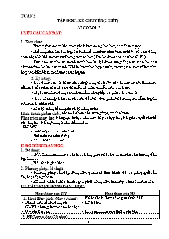 Giáo án điện tử Lớp 3 (Công văn 2345) - Tuần 2