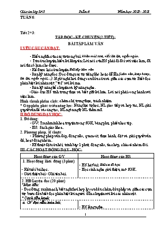 Giáo án điện tử Lớp 3 (Công văn 2345) - Tuần 6