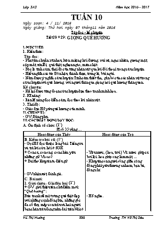 Giáo án điện tử Lớp 3 - Tuần 10 - Vũ Thị Hường