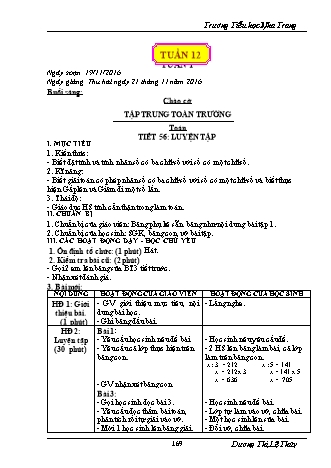 Giáo án điện tử Lớp 3 - Tuần 12 - Dương Thị Lệ Thủy