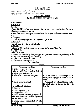 Giáo án điện tử Lớp 3 - Tuần 12 - Vũ Thị Hường