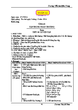 Giáo án điện tử Lớp 3 - Tuần 14 - Dương Thị Lệ Thủy