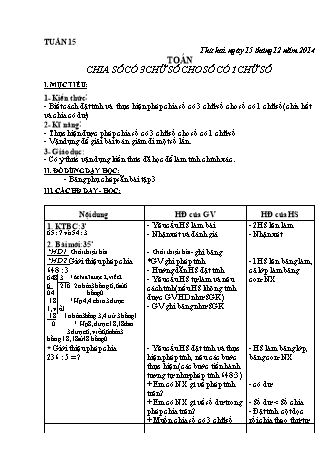 Giáo án điện tử Lớp 3 - Tuần 15 (Bản 3 cột)