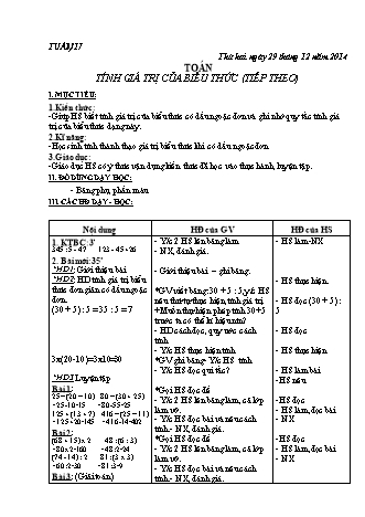 Giáo án điện tử Lớp 3 - Tuần 17 (Bản 3 cột)