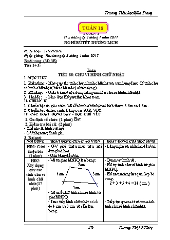 Giáo án điện tử Lớp 3 - Tuần 18 - Dương Thị Lệ Thủy