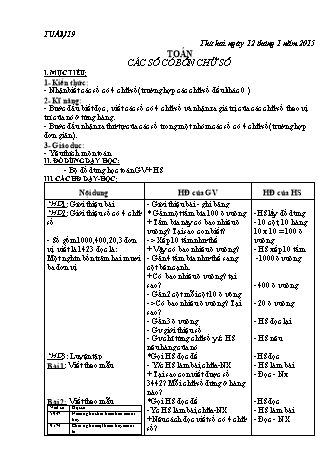 Giáo án điện tử Lớp 3 - Tuần 19 (Bản 3 cột)