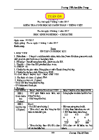 Giáo án điện tử Lớp 3 - Tuần 19 - Dương Thị Lệ Thủy