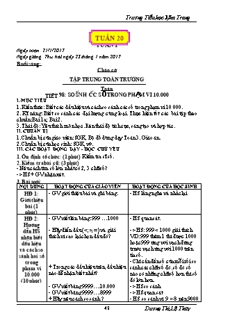 Giáo án điện tử Lớp 3 - Tuần 20 - Dương Thị Lệ Thủy