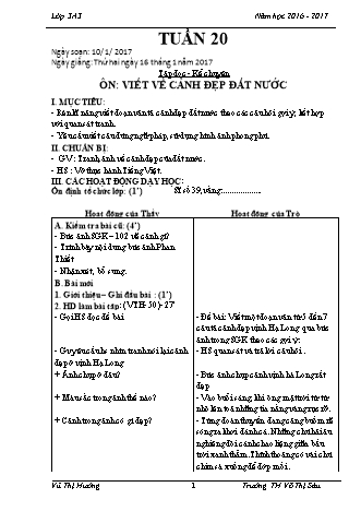 Giáo án điện tử Lớp 3 - Tuần 20 - Vũ Thị Hường