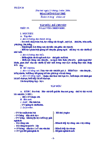 Giáo án điện tử Lớp 3 - Tuần 20