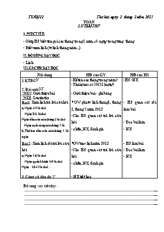 Giáo án điện tử Lớp 3 - Tuần 22 (Bản 3 cột)