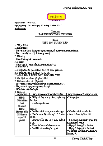 Giáo án điện tử Lớp 3 - Tuần 22 - Dương Thị Lệ Thủy