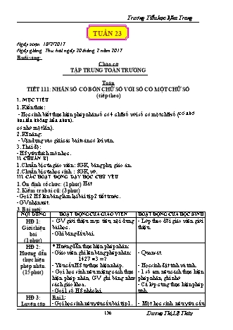 Giáo án điện tử Lớp 3 - Tuần 23 - Dương Thị Lệ Thủy