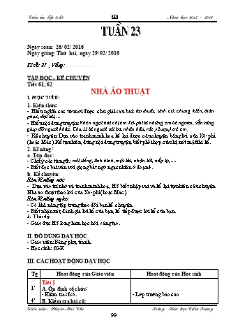 Giáo án điện tử Lớp 3 - Tuần 23 -  Phạm Mai Chi