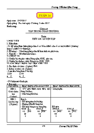 Giáo án điện tử Lớp 3 - Tuần 24 - Dương Thị Lệ Thủy